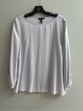 Eileen Fisher Lightweight pale blue/gray Scoop-Neck Blouse